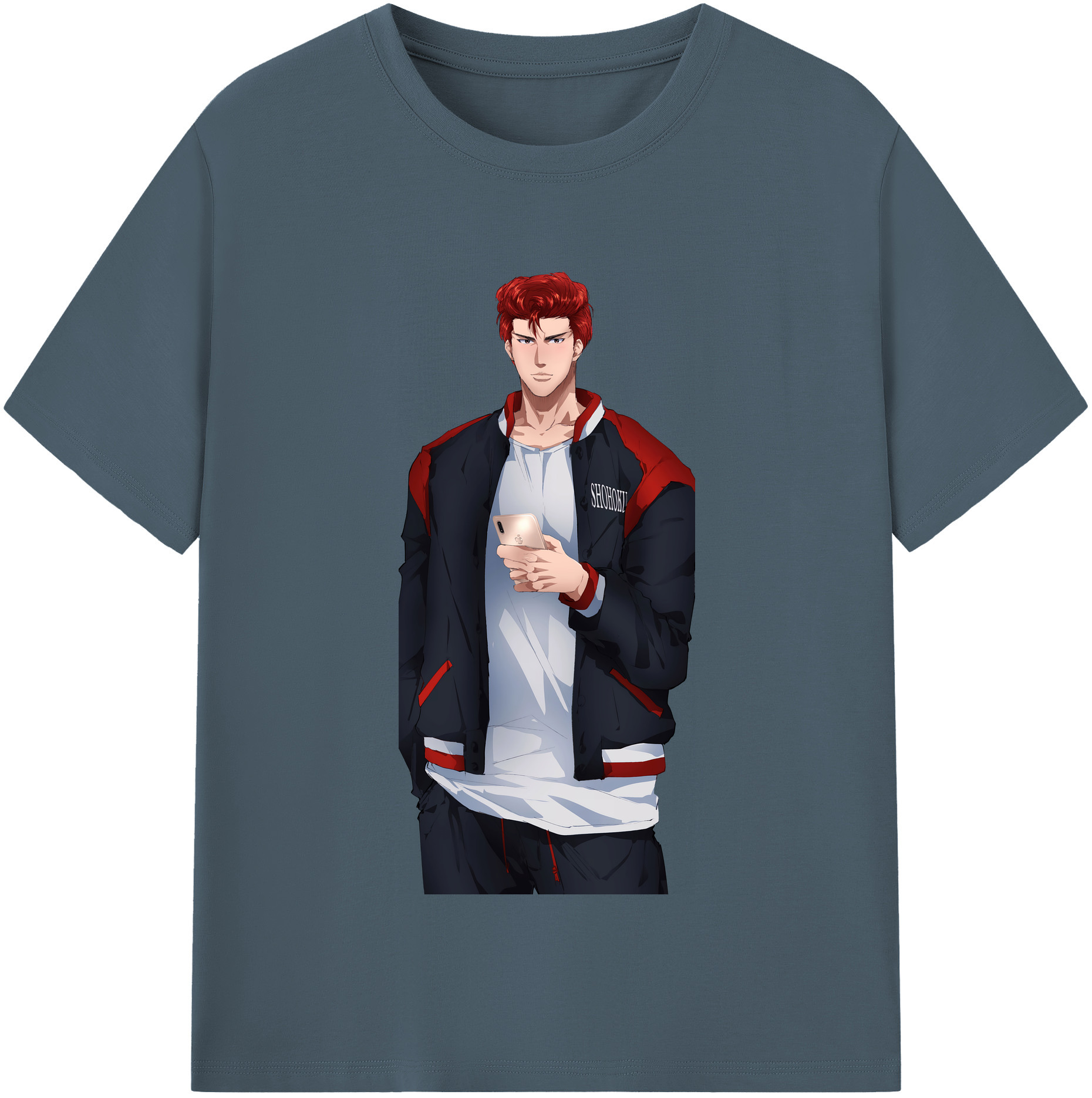 SLAM DUNK／スラムダンク 綿100％半袖Tシャツ（フロントプリント）
